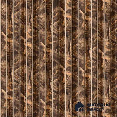 PN 07501 Marble Look Louver 8 ft x 0.5 ft Texture Finish  - 10 mm | Suitable for Feature Wall, TV Unit & Living Room
