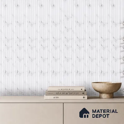 Dove Grey Marble Look PN 00524 9.5 ft x 4.8 inch Charcoal Panel - 12 mm | Suitable for Feature Wall, TV Unit & Living Room | Width is Subjected to 5% Variation
