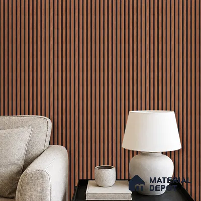 Wooden Look PN 00645 8 ft x 4.8 inch Charcoal Panel - 11 mm | Suitable for Feature Wall, TV Unit & Living Room | Width is Subjected to 5% Variation