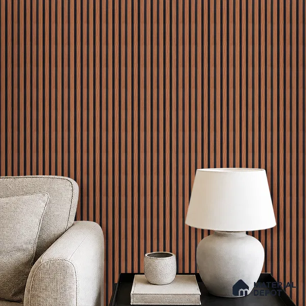 Wooden Look PN 00645 8 ft x 4.8 inch Charcoal Panel - 11 mm | Suitable for Feature Wall, TV Unit & Living Room | Width is Subjected to 5% Variation