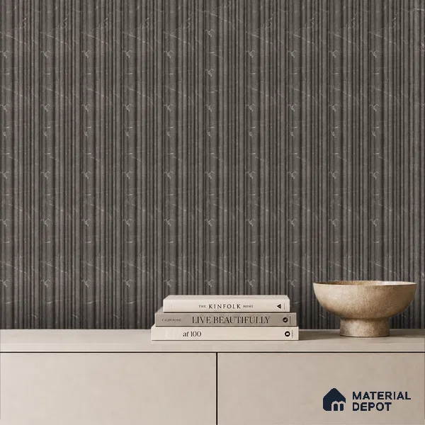 Cappucino Brown Marble Look PN 03542 9.5 ft x 4.7 inch Charcoal Panel - 12 mm | Suitable for Feature Wall, TV Unit & Living Room | Width is Subjected to 5% Variation
