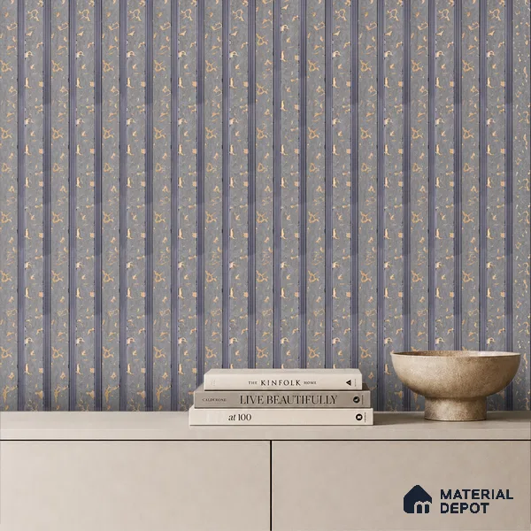 Silver Grey Luxury Look PN 03558 9.5 ft x 4.8 inch Charcoal Panel - 11 mm | Suitable for Feature Wall, TV Unit & Living Room | Width is Subjected to 5% Variation