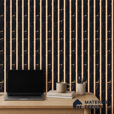 Onyx Black Marble Look PN 05539 9.5 ft x 6 inch Charcoal Panel - 7 mm | Suitable for Feature Wall, TV Unit & Living Room | Width is Subjected to 5% Variation
