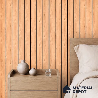 Wooden Look PN 05555 9.5 ft x 12 inch Charcoal Panel - 6 mm | Suitable for Feature Wall, TV Unit & Living Room | Width is Subjected to 5% Variation