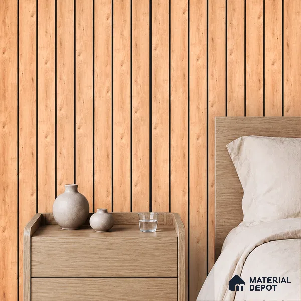 Wooden Look PN 05555 9.5 ft x 12 inch Charcoal Panel - 6 mm | Suitable for Feature Wall, TV Unit & Living Room | Width is Subjected to 5% Variation