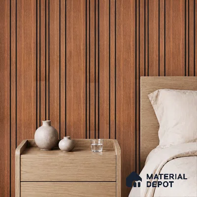 Wooden Look PN 05558 9.5 ft x 12 inch Charcoal Panel - 6 mm | Suitable for Feature Wall, TV Unit & Living Room | Width is Subjected to 5% Variation