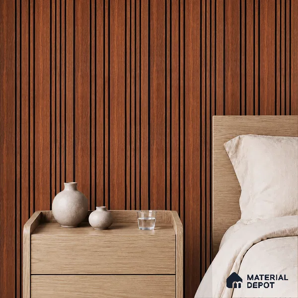 Wooden Look PN 05559 9.5 ft x 12 inch Charcoal Panel - 6 mm | Suitable for Feature Wall, TV Unit & Living Room | Width is Subjected to 5% Variation