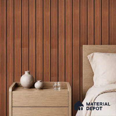 Wooden Look PN 05561 9.5 ft x 12 inch Charcoal Panel - 6 mm | Suitable for Feature Wall, TV Unit & Living Room | Width is Subjected to 5% Variation