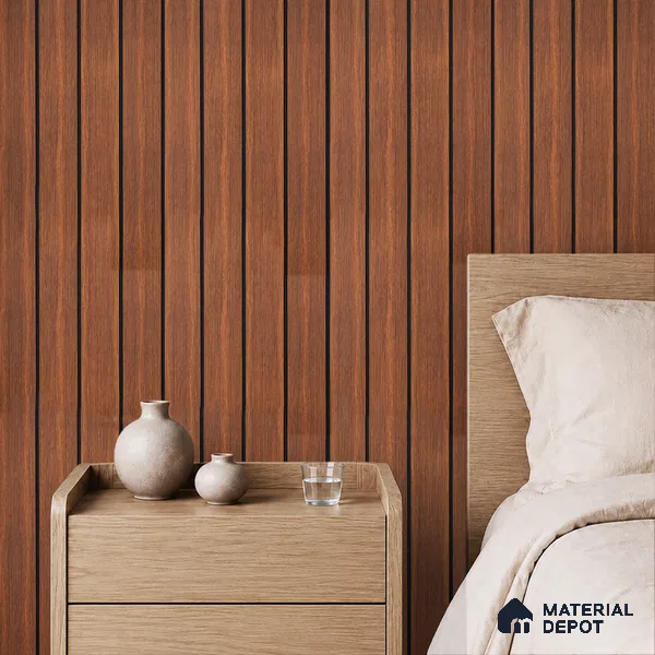 Wooden Look PN 05561 9.5 ft x 12 inch Charcoal Panel - 6 mm | Suitable for Feature Wall, TV Unit & Living Room | Width is Subjected to 5% Variation