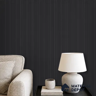 Graphite Black Plain Colour Look PN 05654 8 ft x 4.8 inch Charcoal Panel - 11 mm | Suitable for Feature Wall, TV Unit & Living Room | Width is Subjected to 5% Variation