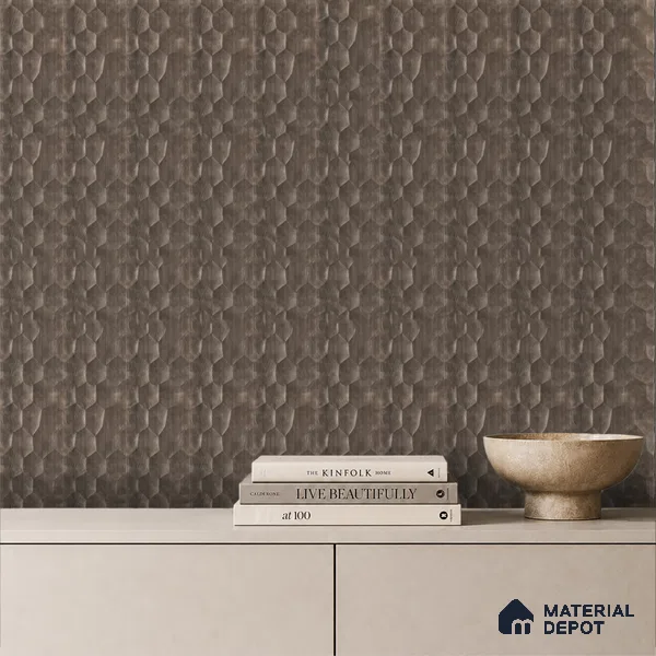 Cappucino Brown Metallic Look PN 06074 9.5 ft x 4.7 inch Charcoal Panel - 7 mm | Suitable for Feature Wall, TV Unit & Living Room | Width is Subjected to 5% Variation