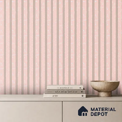 Baby Pink Luxury Look PN 06077 9.5 ft x 4.6 inch Charcoal Panel - 8 mm | Suitable for Feature Wall, TV Unit & Living Room | Width is Subjected to 5% Variation