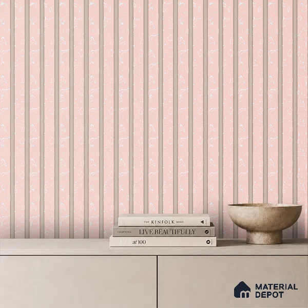 Baby Pink Luxury Look PN 06077 9.5 ft x 4.6 inch Charcoal Panel - 8 mm | Suitable for Feature Wall, TV Unit & Living Room | Width is Subjected to 5% Variation