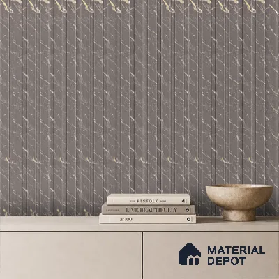 Mid Grey Marble Look PN 06087 9.5 ft x 4.6 inch Charcoal Panel - 8 mm | Suitable for Feature Wall, TV Unit & Living Room | Width is Subjected to 5% Variation