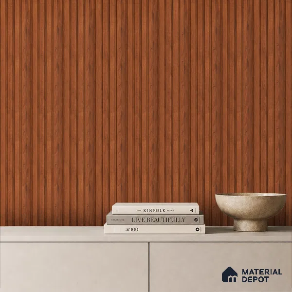 Wooden Look PN 06539 8 ft x 0.4 inch Charcoal Panel - 11 mm | Suitable for TV Unit, Living Room & Bedroom | Width is Subjected to 5% Variation