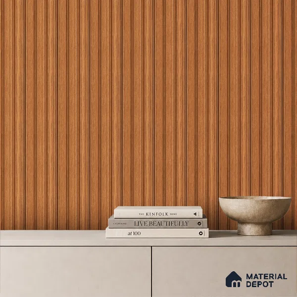 Wooden Look PN 06816 9.2 ft x 4.8 inch Charcoal Panel - 12 mm | Suitable for Living Room, Bedroom & TV Cabinet | Width is Subjected to 5% Variation