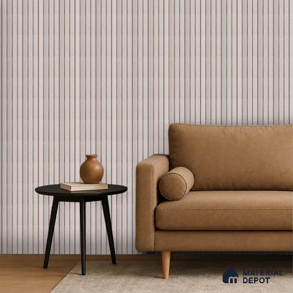 Light Grey Fabric Look PN 06936 8 ft x 6 inch Charcoal Panel - 6 mm | Suitable for Living Room, Bedroom & TV Cabinet | Width is Subjected to 5% Variation