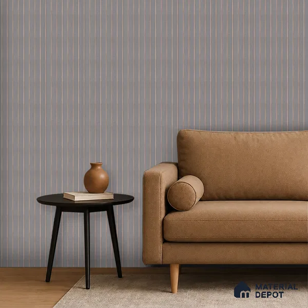 Steel Grey Fabric Look PN 06938 8 ft x 6 inch Charcoal Panel - 6 mm | Suitable for Living Room, Bedroom & TV Cabinet | Width is Subjected to 5% Variation