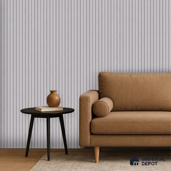 Light Grey Fabric Look PN 06939 8 ft x 6 inch Charcoal Panel - 6 mm | Suitable for Living Room, Bedroom & TV Cabinet | Width is Subjected to 5% Variation