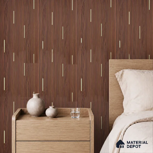 Wooden Look PN 07016 9.5 ft x 12 inch Charcoal Panel - 6 mm | Suitable for Feature Wall, TV Unit & Living Room | Width is Subjected to 5% Variation