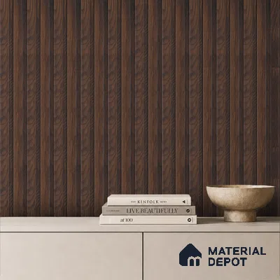 Wooden Look PN 07063 9.5 ft x 4.6 inch Charcoal Panel - 8 mm | Suitable for Feature Wall, TV Unit & Living Room | Width is Subjected to 5% Variation