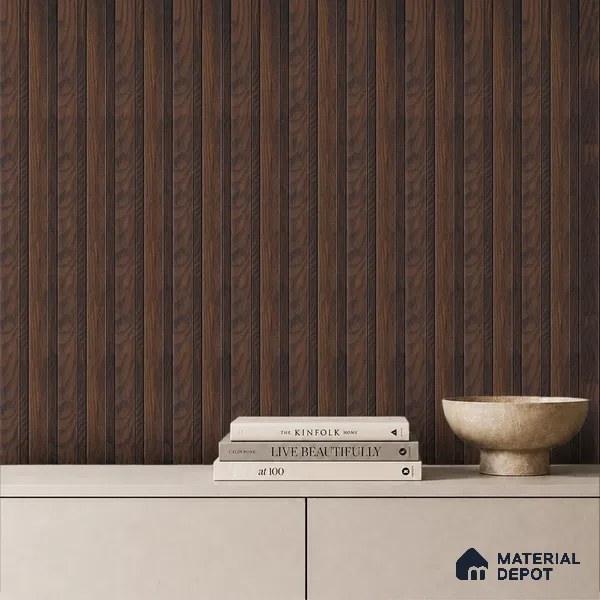 Wooden Look PN 07063 9.5 ft x 4.6 inch Charcoal Panel - 8 mm | Suitable for Feature Wall, TV Unit & Living Room | Width is Subjected to 5% Variation