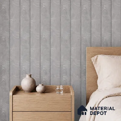 Cloud Grey Marble Look PN 07065 9.5 ft x 9.8 inch Charcoal Panel - 10 mm | Suitable for Feature Wall, TV Unit & Living Room | Width is Subjected to 5% Variation