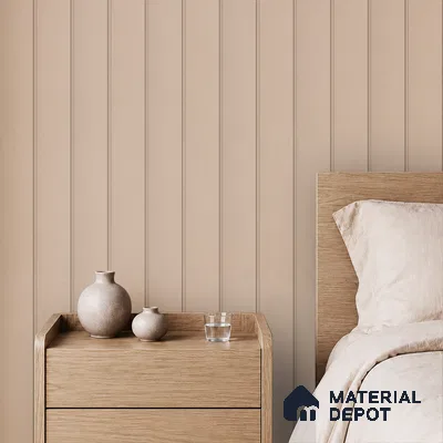 Cappuccino Beige Plain Colour Look PN 07067 9.5 ft x 9.8 inch Charcoal Panel - 10 mm | Suitable for Feature Wall, TV Unit & Living Room | Width is Subjected to 5% Variation