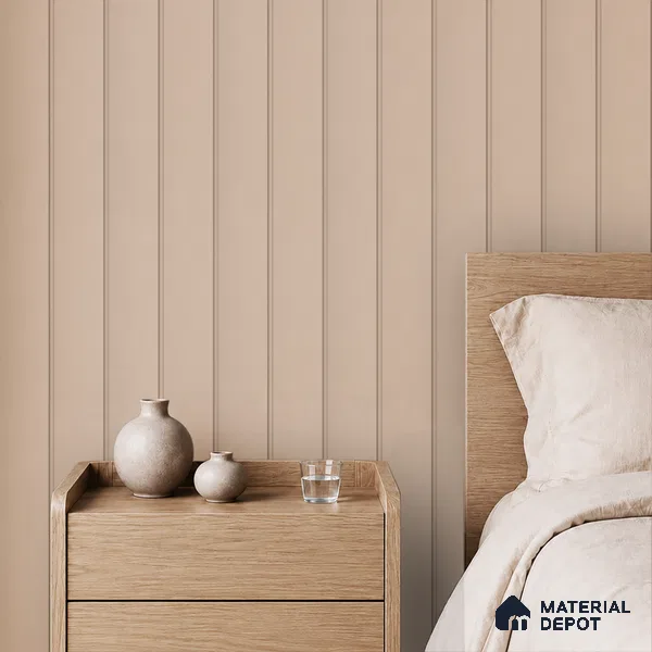Cappuccino Beige Plain Colour Look PN 07067 9.5 ft x 9.8 inch Charcoal Panel - 10 mm | Suitable for Feature Wall, TV Unit & Living Room | Width is Subjected to 5% Variation