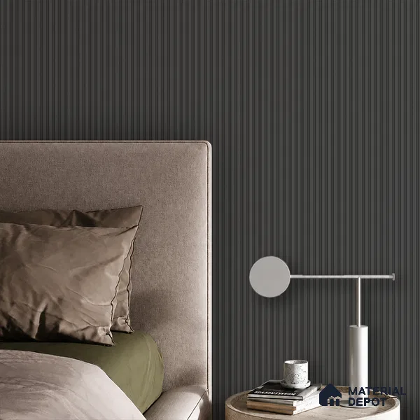 Graphite Grey Plain Colour Look PN 07077 9.5 ft x 4.9 inch Charcoal Panel - 10 mm | Suitable for Feature Wall, TV Unit & Living Room | Width is Subjected to 5% Variation