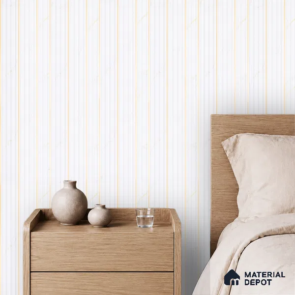 Frosty White Marble Look PN 07386 8 ft x 9.6 inch PVC Panel - 10 mm | Suitable for Living Room, Bedroom & Office | Width is Subjected to 5% Variation