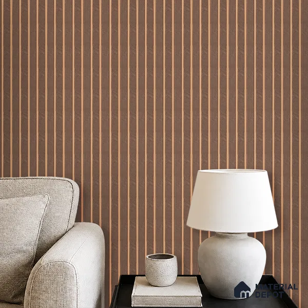 Cappucino Brown Leather Look PN 07456 8 ft x 4.8 inch PVC Panel - 10 mm | Suitable for Living Room, Bedroom & Office | Width is Subjected to 5% Variation