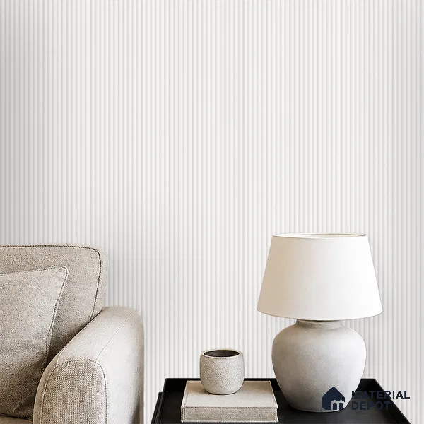 Ivory Beige Plain Colour Look PN 07478 8 ft x 4.8 inch PVC Panel - 10 mm | Suitable for Living Room, Bedroom & Office | Width is Subjected to 5% Variation