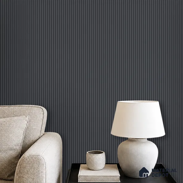 Graphite Grey Plain Colour Look PN 07482 8 ft x 4.8 inch PVC Panel - 10 mm | Suitable for Living Room, Bedroom & Office | Width is Subjected to 5% Variation