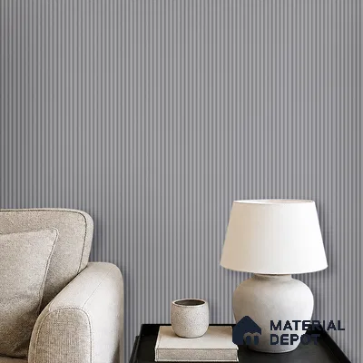 Mist Grey Plain Colour Look PN 07483 8 ft x 4.8 inch PVC Panel - 10 mm | Suitable for Living Room, Bedroom & Office | Width is Subjected to 5% Variation