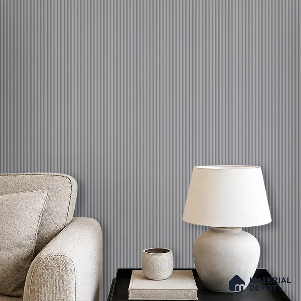Mist Grey Plain Colour Look PN 07483 8 ft x 4.8 inch PVC Panel - 10 mm | Suitable for Living Room, Bedroom & Office | Width is Subjected to 5% Variation