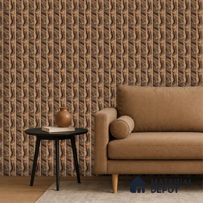 Chocolate Brown Marble Look PN 07501 8 ft x 6 inch PVC Panel - 10 mm | Suitable for Living Room, Bedroom & Office | Width is Subjected to 5% Variation