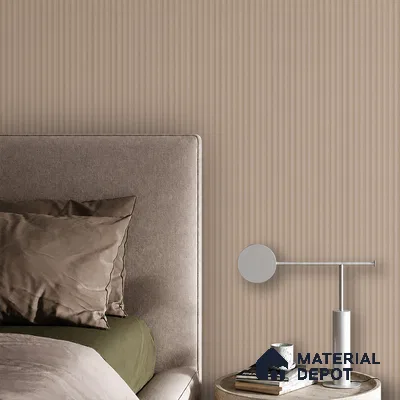 Cappuccino Beige Fabric Look PN 07601 9.5 ft x 4.9 inch Charcoal Panel - 12 mm | Suitable for Feature Wall, TV Unit & Living Room | Width is Subjected to 5% Variation