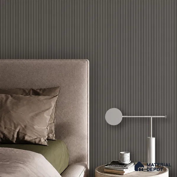 Mid Grey Plain Colour Look PN 07605 9.5 ft x 4.9 inch Charcoal Panel - 12 mm | Suitable for Feature Wall, TV Unit & Living Room | Width is Subjected to 5% Variation