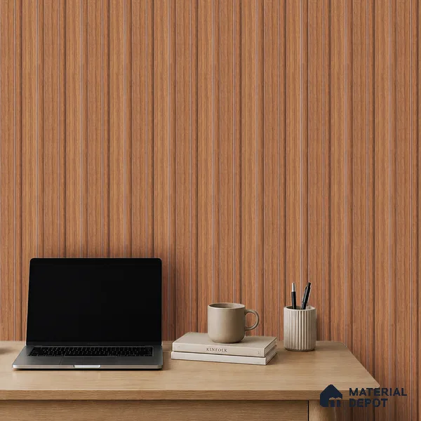 Wooden Look PN 07690 9.1 ft x 4.9 inch Charcoal Panel - 12 mm | Suitable for Living Room, Bedroom & TV Cabinet | Width is Subjected to 5% Variation
