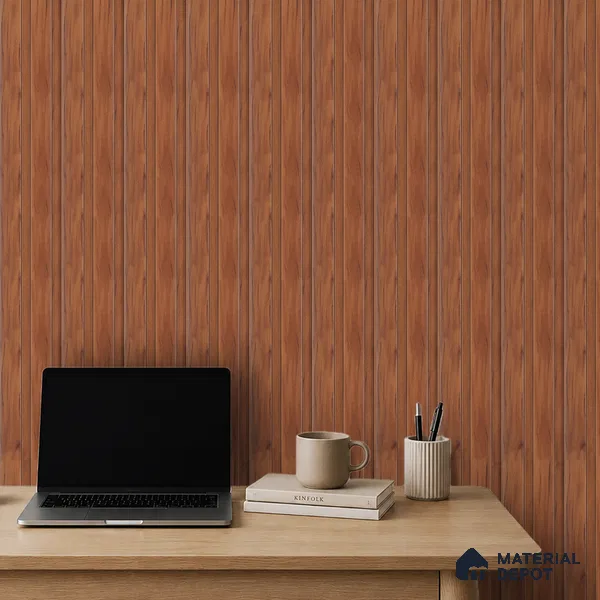 Wooden Look PN 07694 9.1 ft x 4.9 inch Charcoal Panel - 12 mm | Suitable for Living Room, Bedroom & TV Cabinet | Width is Subjected to 5% Variation
