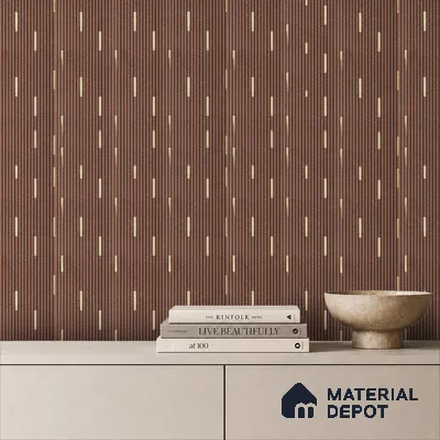 Coffee Brown Geometric Look PN 07808 8 ft x 7.8 inch Charcoal Panel - 6 mm | Suitable for Living Room, Bedroom & Office | Width is Subjected to 5% Variation