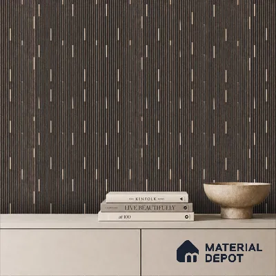 Graphite Black Geometric Look PN 07810 8 ft x 7.8 inch Charcoal Panel - 6 mm | Suitable for Living Room, Bedroom & Office | Width is Subjected to 5% Variation