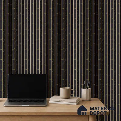 Black Marble Louver PN 05274 8 ft x 4.7 inch Charcoal Panel - 12 mm | Suitable for Feature Wall, TV Unit & Living Room | Width is Subjected to 5% Variation