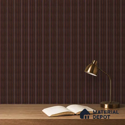 Brown Wooden Louver PN 05278 8 ft x 4.9 inch Charcoal Panel - 11 mm | Suitable for Feature Wall, TV Unit & Living Room | Width is Subjected to 5% Variation