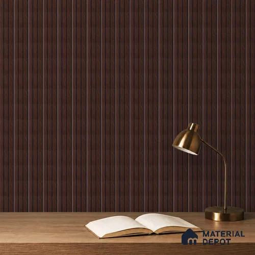 Brown Wooden Louver PN 05278 8 ft x 4.9 inch Charcoal Panel - 11 mm | Suitable for Feature Wall, TV Unit & Living Room | Width is Subjected to 5% Variation