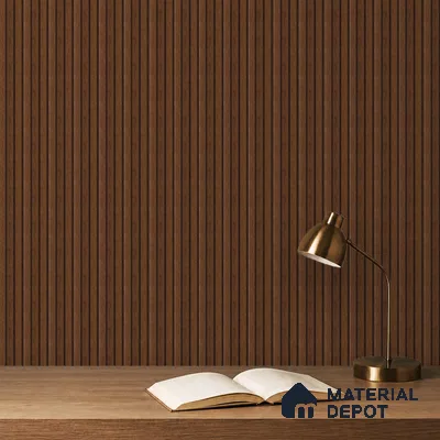Brown Wooden Louver PN 05279 8 ft x 4.9 inch Charcoal Panel - 11 mm | Suitable for Feature Wall, TV Unit & Living Room | Width is Subjected to 5% Variation