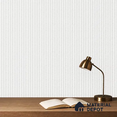 White Marble Louver PN 05281 8 ft x 4.9 inch Charcoal Panel - 11 mm | Suitable for Feature Wall, TV Unit & Living Room | Width is Subjected to 5% Variation