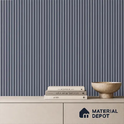 Grey Plain Colour Louver PN 05290 8 ft x 4.8 inch Charcoal Panel - 12 mm | Suitable for Feature Wall, TV Unit & Living Room | Width is Subjected to 5% Variation