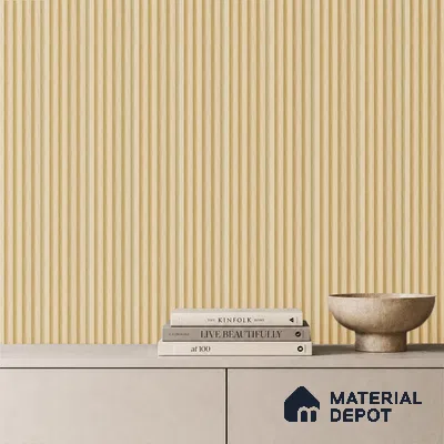 Brown Wooden Louver PN 05291 8 ft x 4.8 inch Charcoal Panel - 12 mm | Suitable for Feature Wall, TV Unit & Living Room | Width is Subjected to 5% Variation